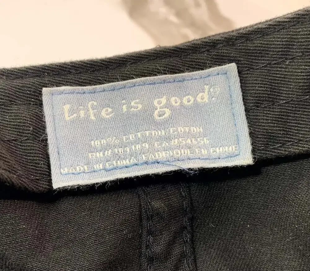 Life is Good charcoal woman’s baseball cap white daisy